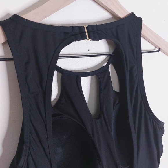 Jantzen One Piece Black Keyhole High Neck Swimsuit 14 - Picture 5 of 9